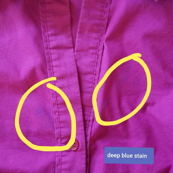 🚨3/$15🚨 New York & Company Fuchsia Ruched Button Down Blouse Top- XL(see desc) - Picture 4 of 8